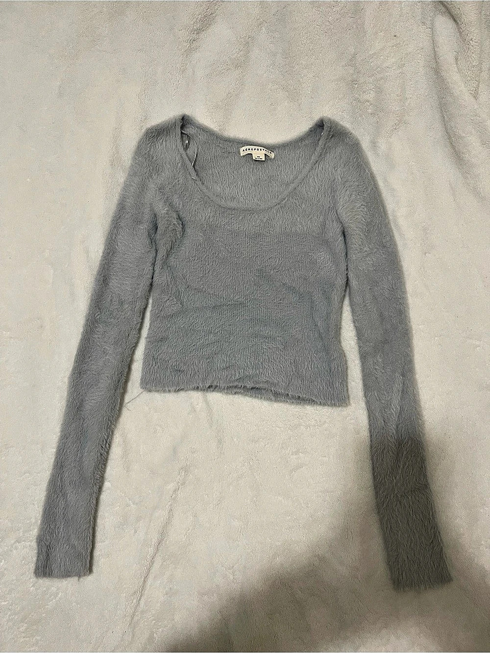 Aeropostale Scoop Neck Sweater in Gray Size XS
